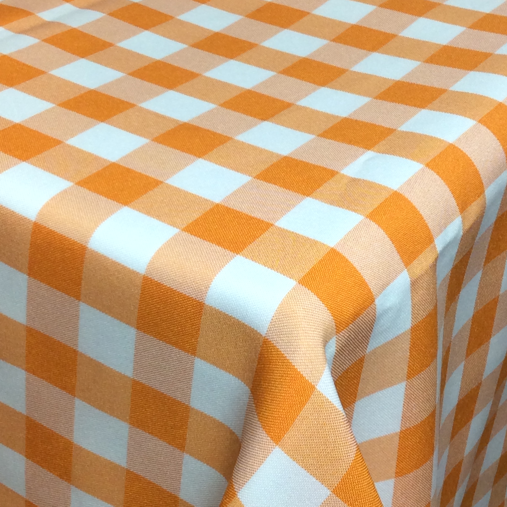 Abrosz 80x80cm kockás pamutvászon - Narancs
